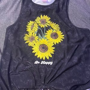 Be happy sunflower tank